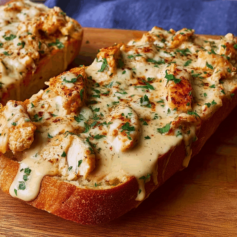 Cheesy Chicken Garlic Bread