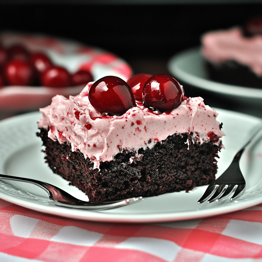 Cherry Dr. Pepper Chocolate Cake with Cherry Frosting