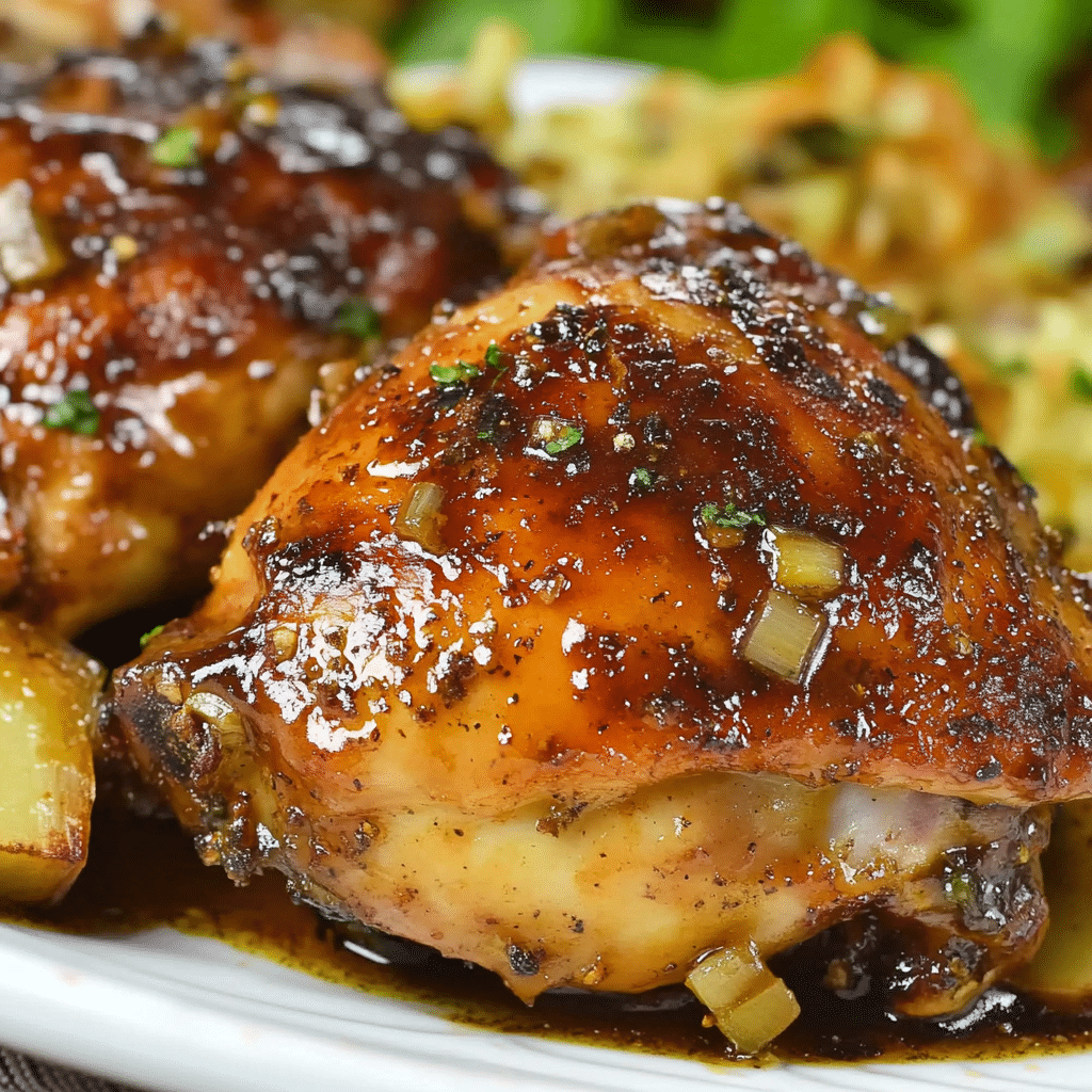 Honey Garlic Slow Cooker Chicken Thighs