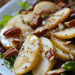 Autumn Pear Salad with Mozzarella and Pecans