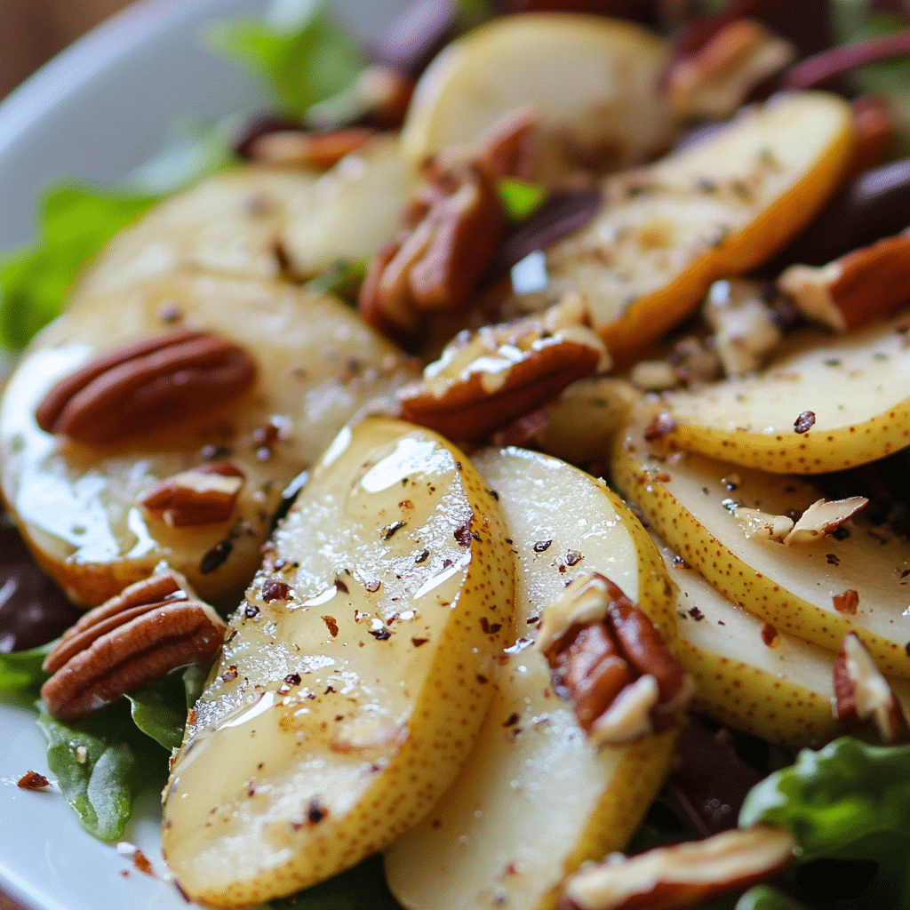 Autumn Pear Salad with Mozzarella and Pecans