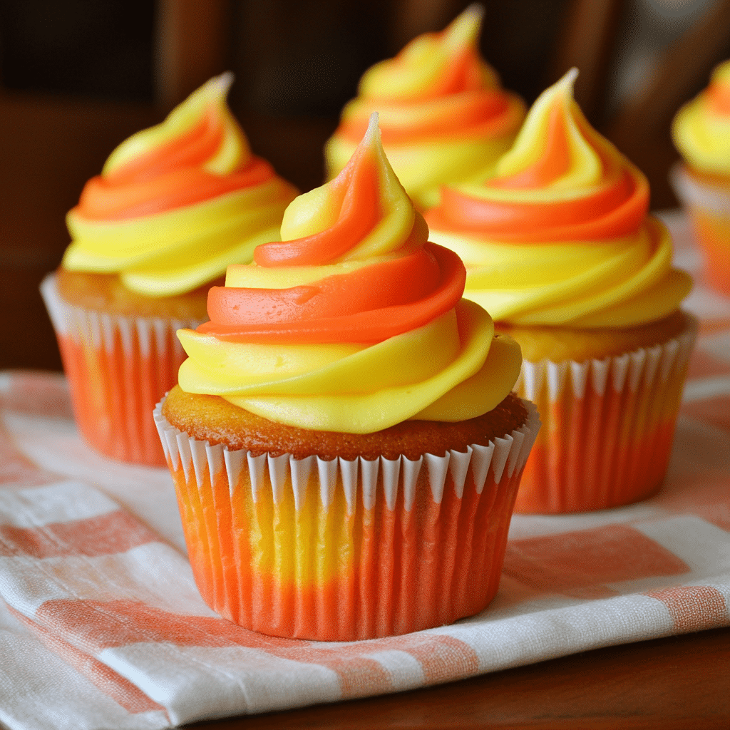 Candy Corn Cupcakes