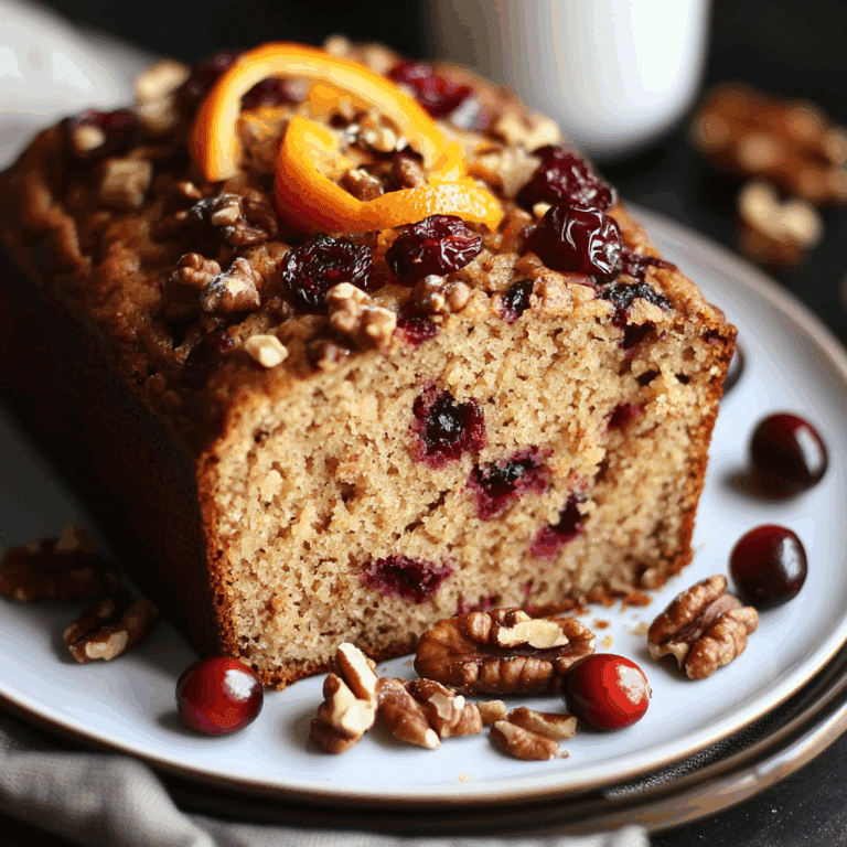 Cranberry Walnut Bread with Orange Zest