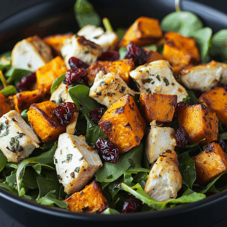Fall Harvest Salad with Chicken and Sweet Potatoes