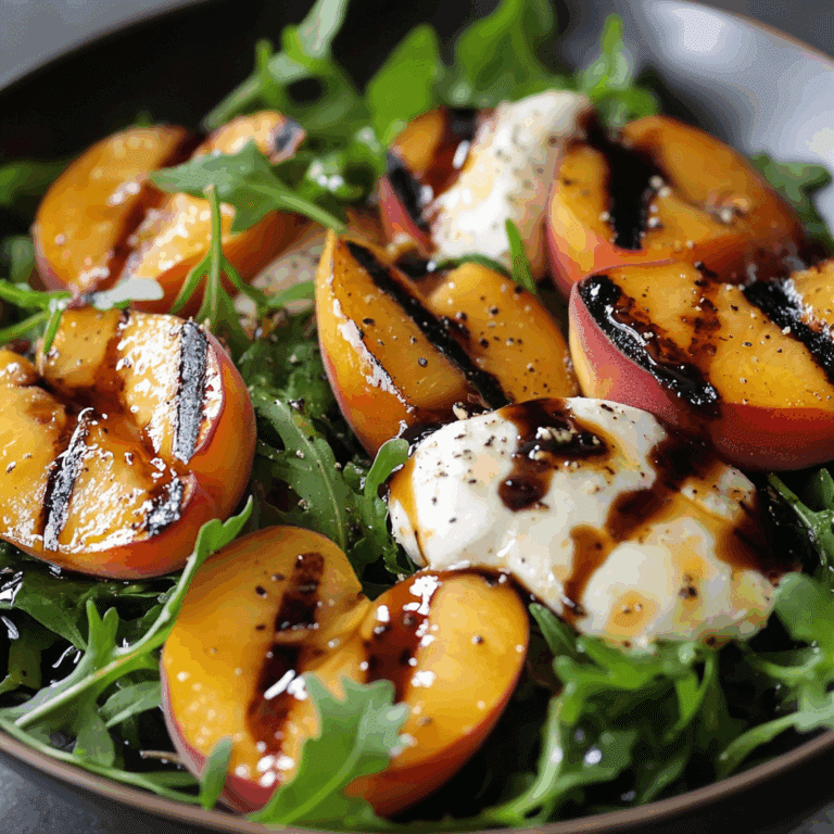 Grilled Peach and Mozzarella Summer Salad