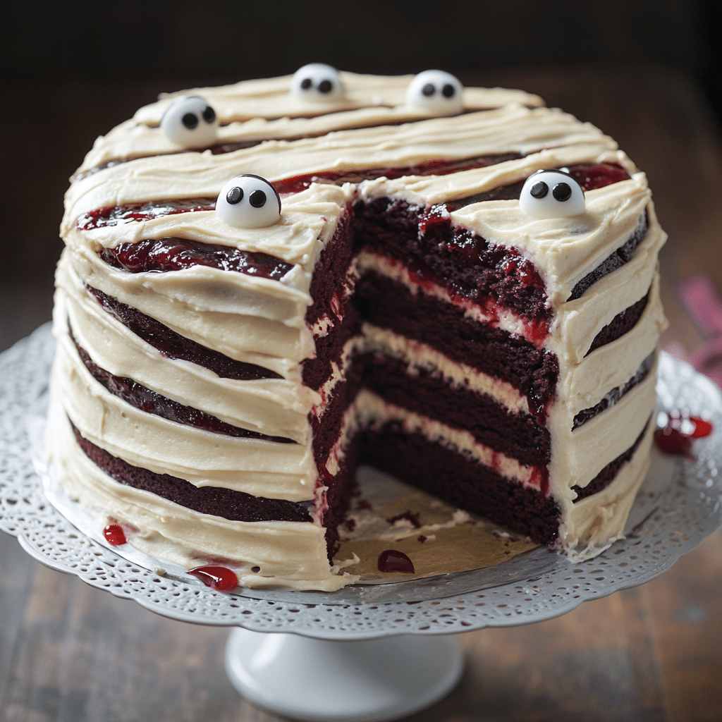 Mummy Cake With Cherry Jam Filling