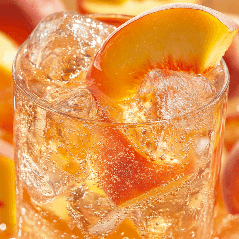 Peach Sparkling Summer Drink