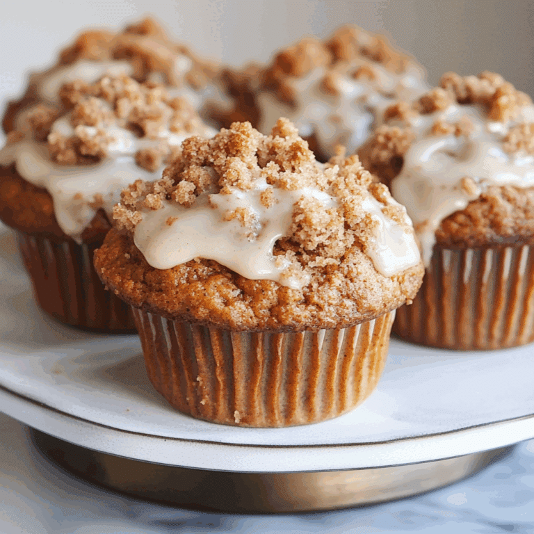 Pumpkin Crumb Muffins with Maple Icing