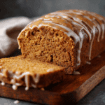 Whole Wheat Pumpkin Bread with Maple Glaze