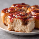 Cinnamon Rolls with Red Frosting