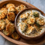 Fried Pickle Dip with Crispy Panko Topping