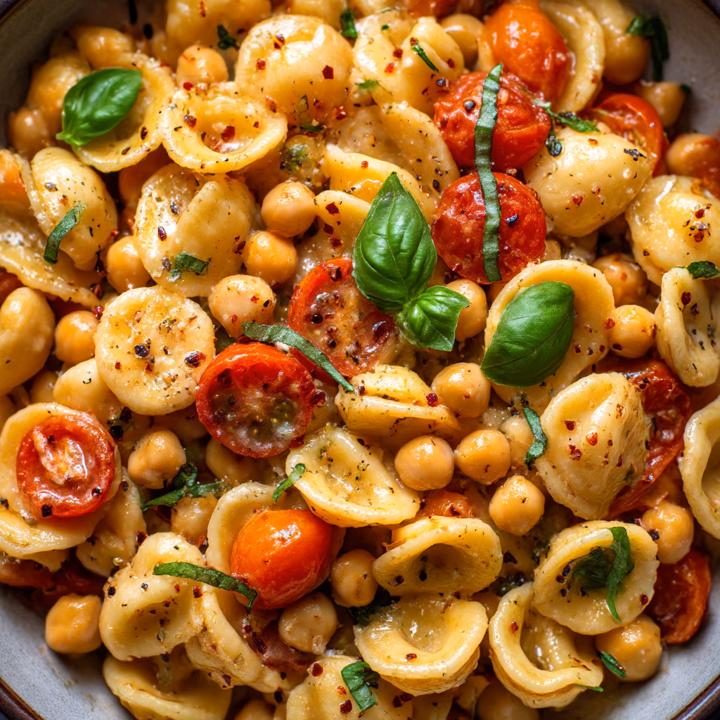 Orecchiette with Chickpeas and Tomatoes