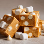 Pumpkin Fudge with White Chocolate and Marshmallows