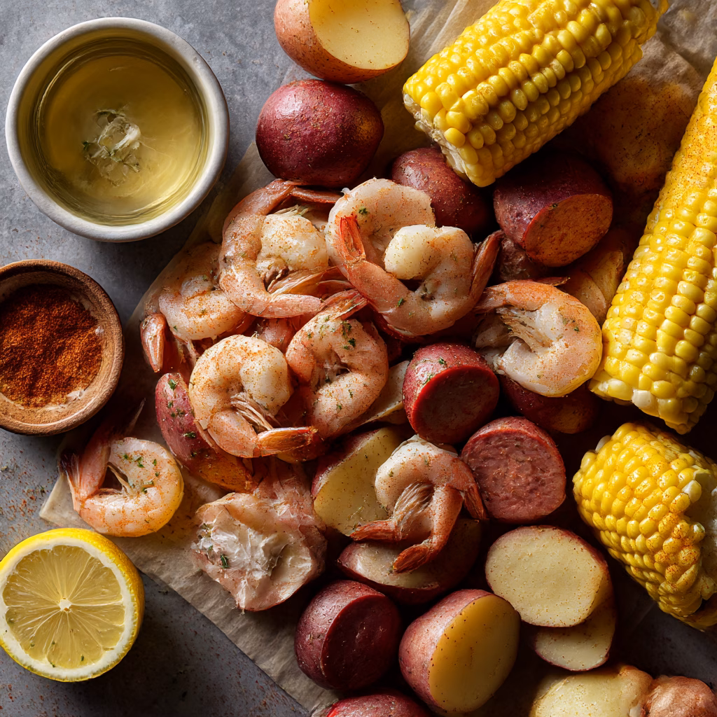 Shrimp Boil with Corn and Potatoes