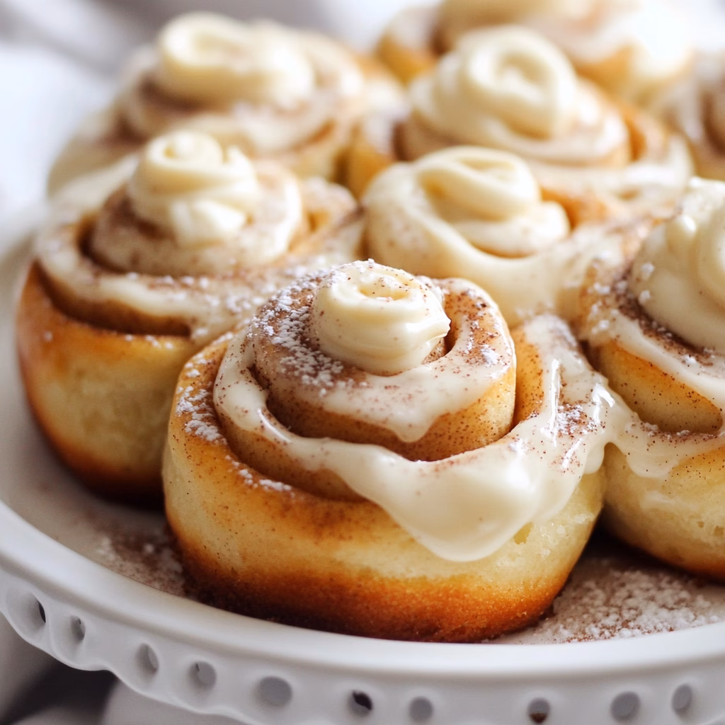 Soft Cinnamon Rolls with Cream Cheese Frosting