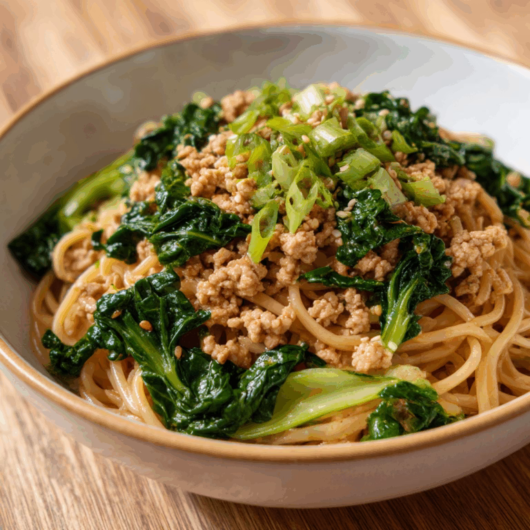 Turkey Dan Dan Noodles with Greens
