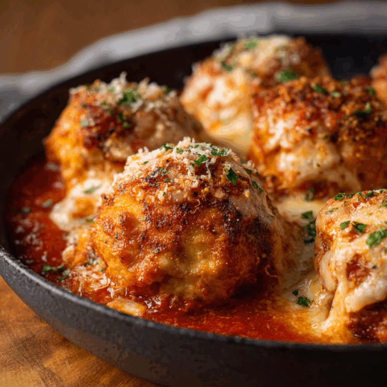 Baked Chicken Parmesan Meatballs